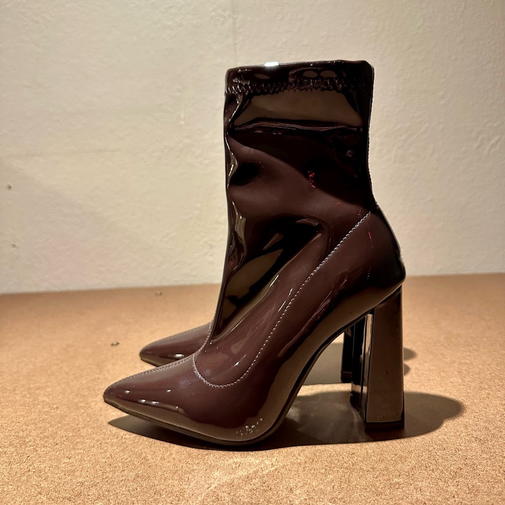 Chocolate Brown Heeled Boots